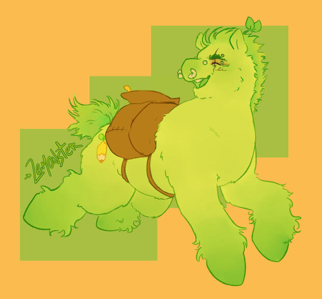 Ponysona in simple colors; OC.