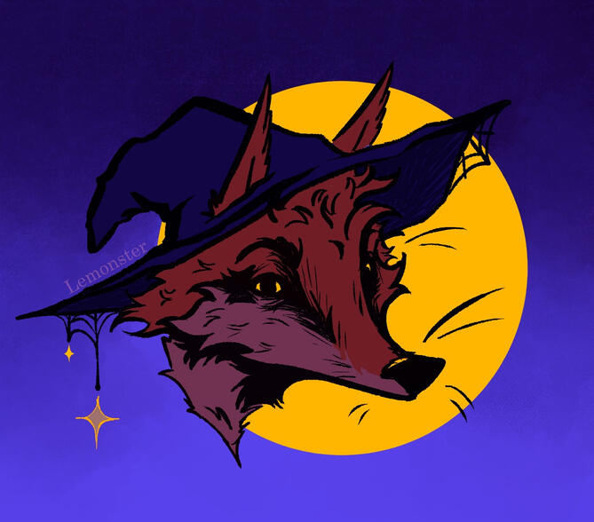 Anthro Fox, base colors &amp; simple background.