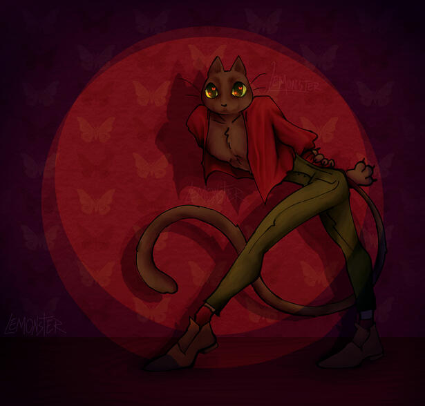 Clover, anthro cat OC.